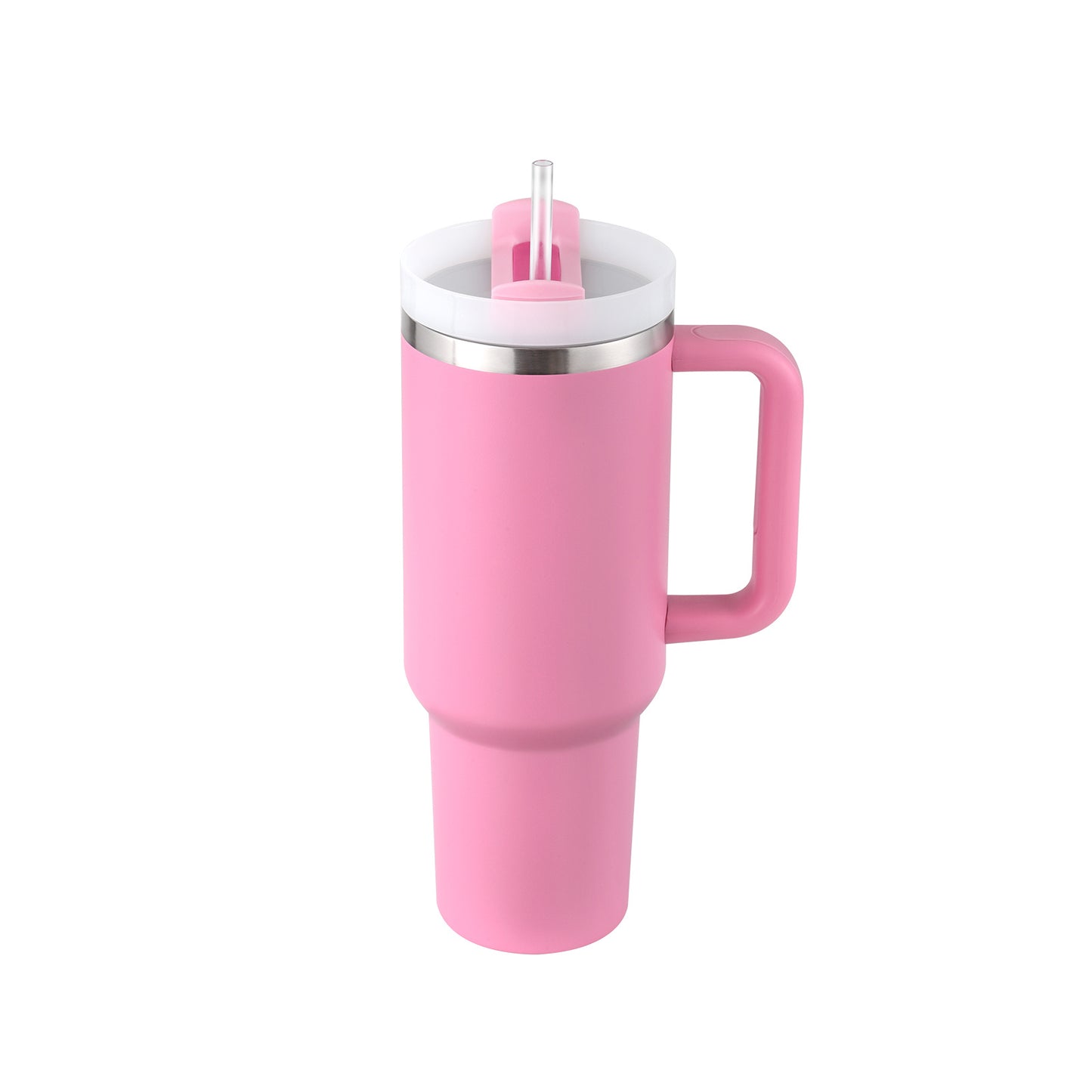40 Oz Tumbler With Handle Straw Insulated, Stainless Steel Spill Proof Vacuum Coffee Cup Tumbler With Lid Tapered Mug