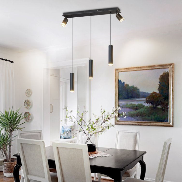 Angelina 5 - Light Cylinder Kitchen Island Pendant No Bulb